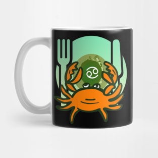 Cancer crab zodiac sign fork knife food Mug